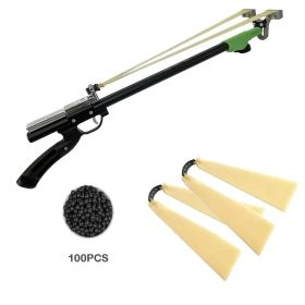 "High-Power Metal Slingshot â€“ Black Ergonomic Handle, Precision Trigger for Hunting, Jungle Expeditions & Outdoor Survival Gear"