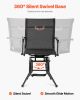 VEVOR Hunting Chair, 360° Silent Swivel, Foldable Lightweight Portable Blind Chair, Heavy-Duty Steel Frame Ground Stool Seat, with Armrest