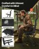 Hunting Chair 360Â° Swivel Silent Foldable Blind Chair Armrests Anti-Sink Feet