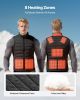 VEVOR Heated Vest, Men Electric Heating Vest with 16000 mAh Battery Pack, 8 Heating Zones Lightweight Rechargeable Winter-Vest with 3 Levels