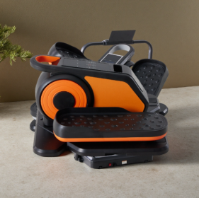 Compact Under-Desk Elliptical --Quiet Mini Pedal Exerciser With Adjustable Speed And LED Display (Color: Orange)