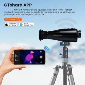 GTGUARD AI15 Thermal Monocular - 384Ã—288 HD AMOLED, 8X Zoom, WiFi Hotspot & USB-C Rechargeable, Infrared Scope for Hunting/Outdoor (Model: AI-15)